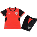 Austria Home World Cup 2026 Kit Red Kids
