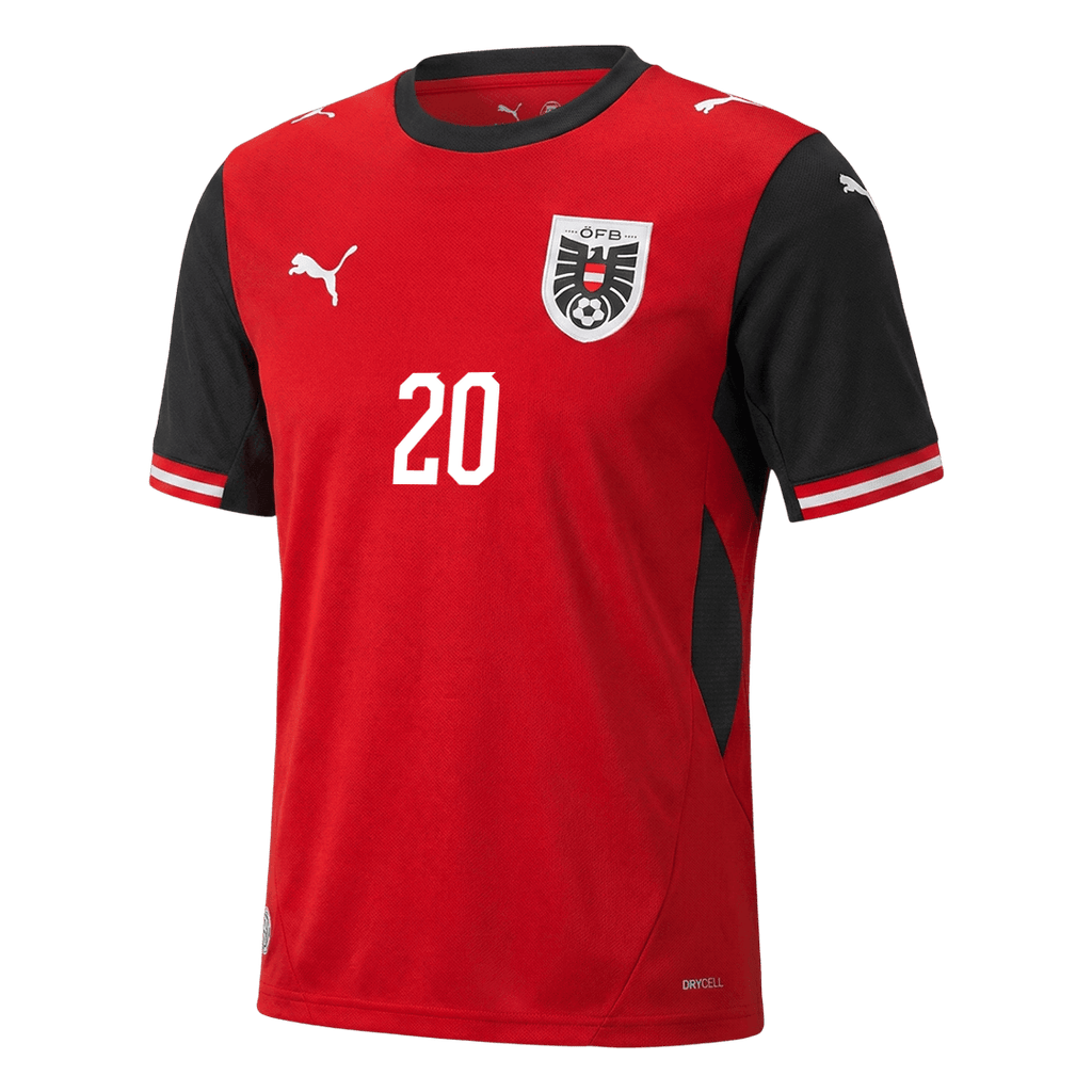 Austria LAIMER #20 Home World Cup 2026 Jersey Red Men's