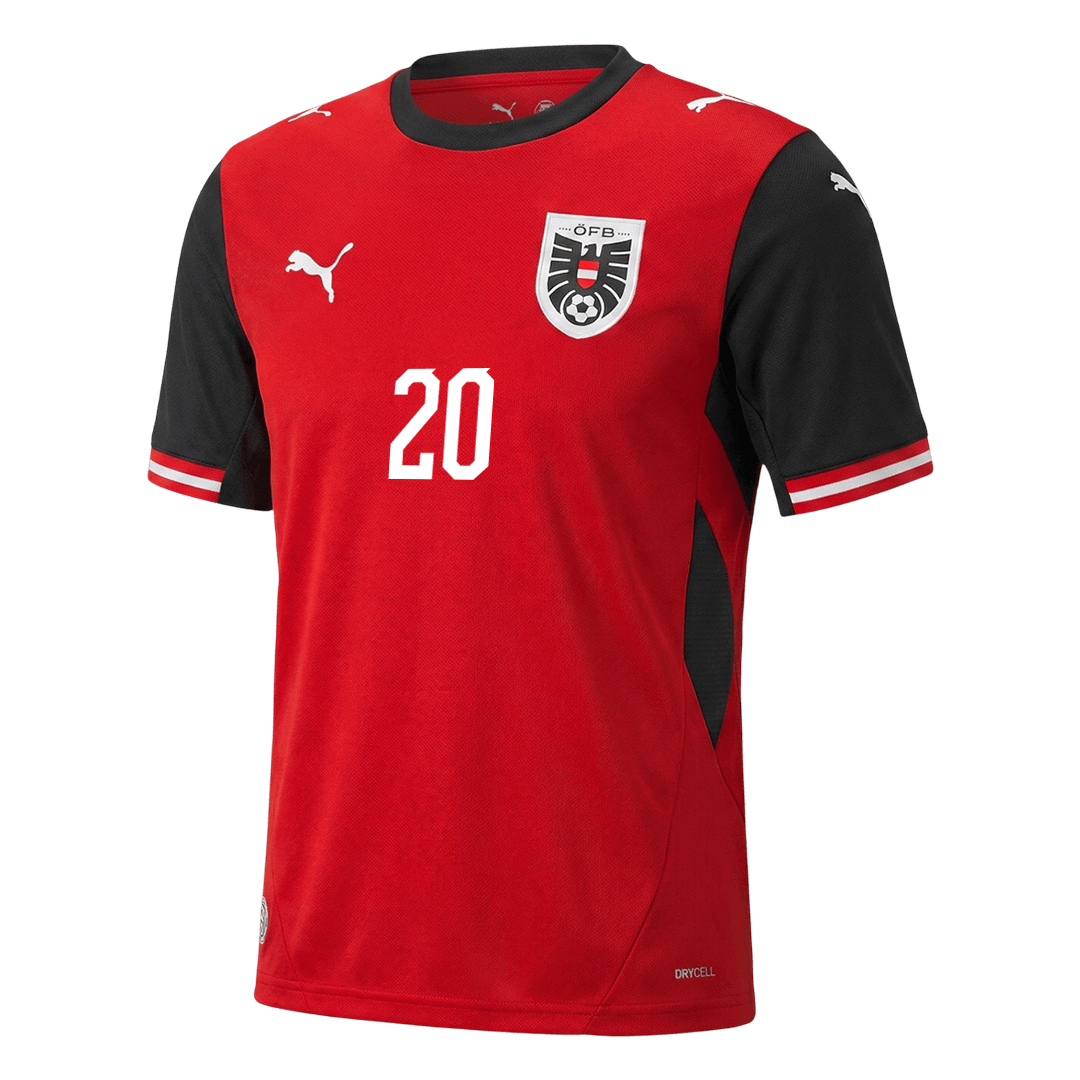 Austria LAIMER #20 Home World Cup 2026 Jersey Red Men's