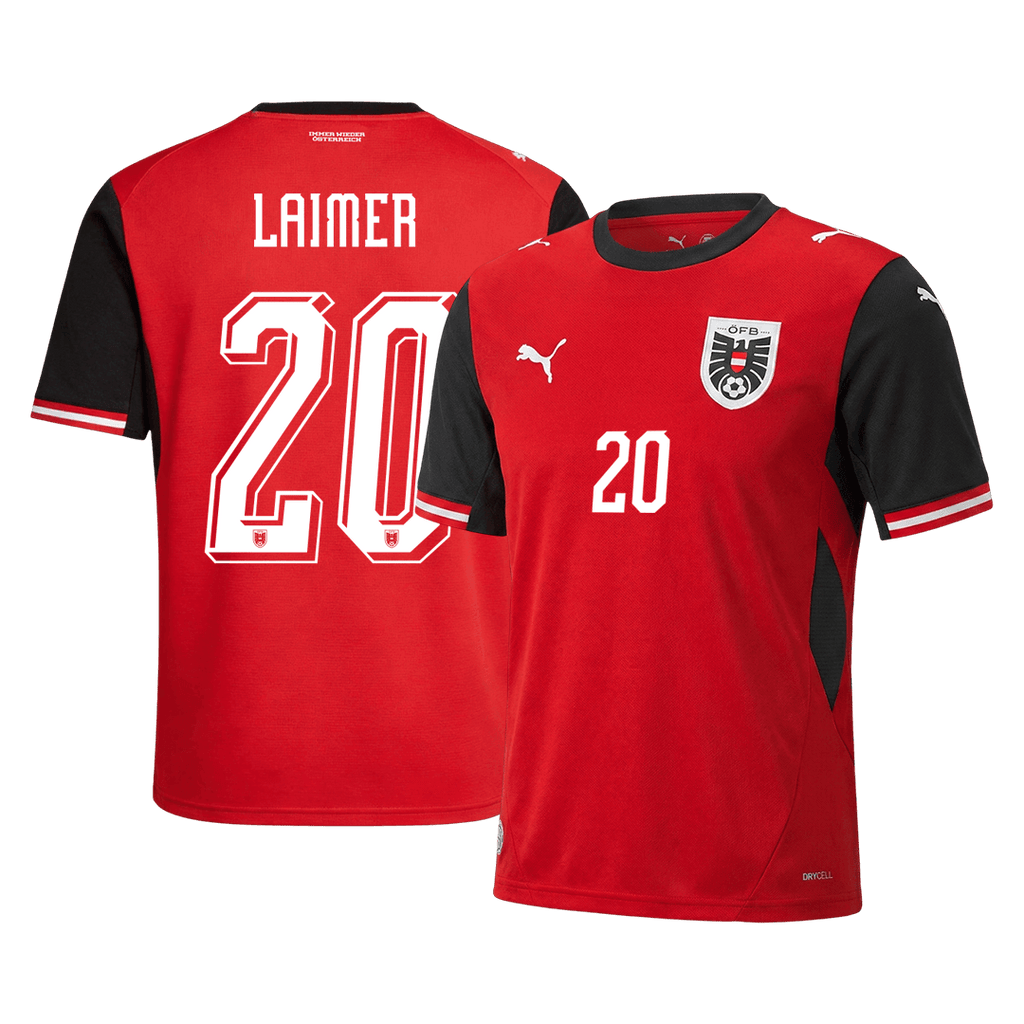 Austria LAIMER #20 Home World Cup 2026 Jersey Red Men's
