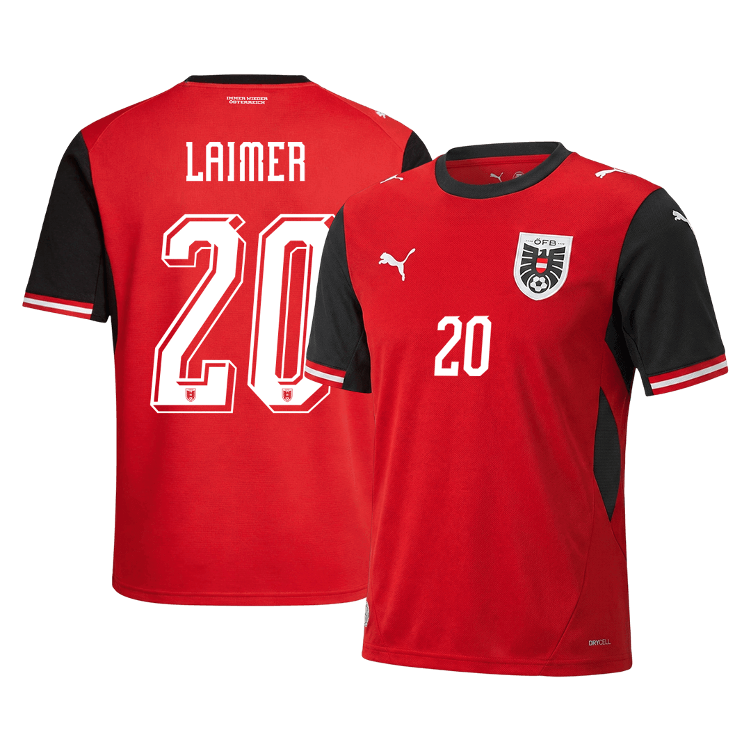 Austria LAIMER #20 Home World Cup 2026 Jersey Red Men's