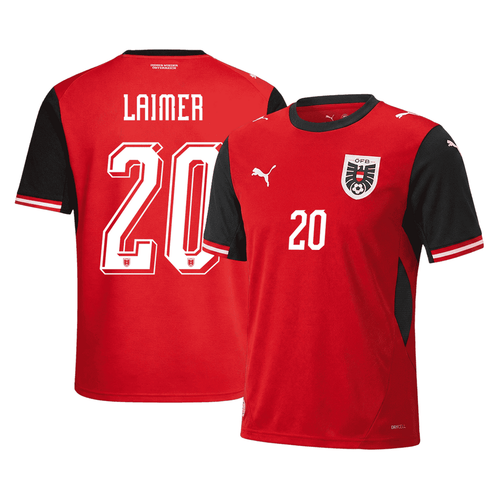 Austria LAIMER #20 Home World Cup 2026 Jersey Red Men's