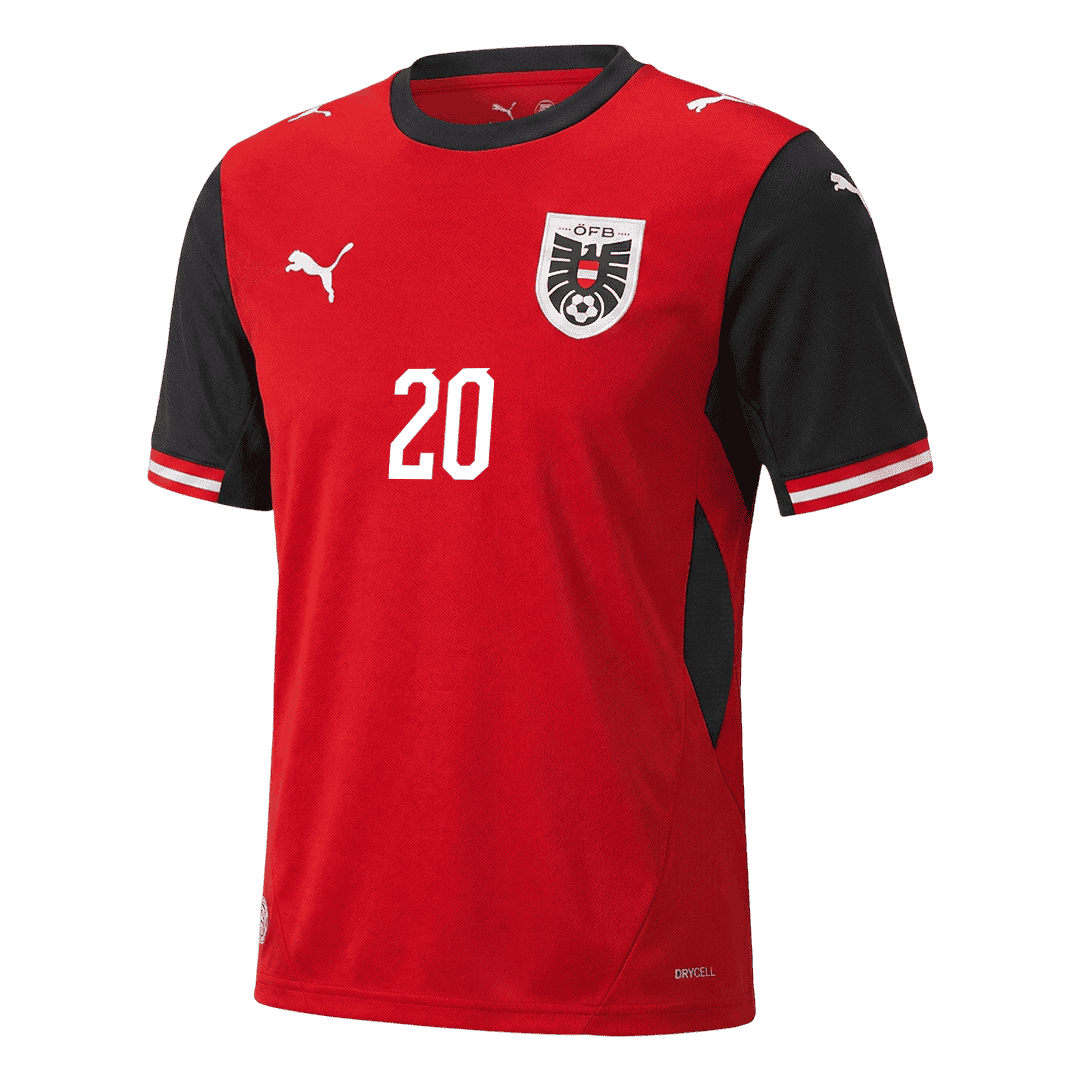 Austria LAIMER #20 Home World Cup 2026 Jersey Red Men's