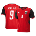 Austria SABITZER #9 Home World Cup 2026 Jersey Red Men's