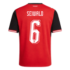 Austria SEIWALD #6 Home World Cup 2026 Jersey Red Men's