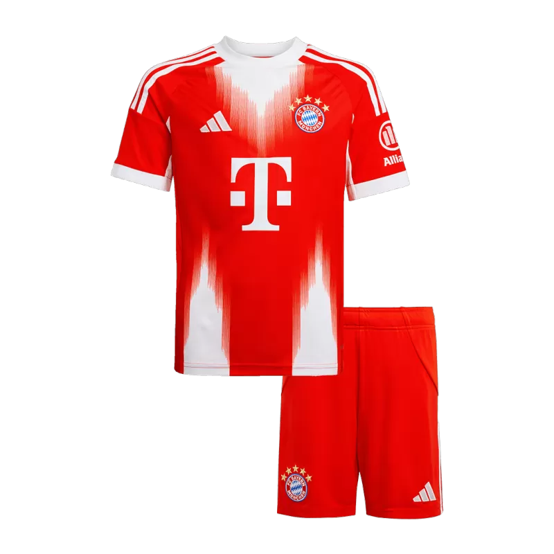 Bayern Munich Home 2025/26 Kit Red Kids