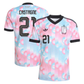 Belgium CASTAGNE #21 Away World Cup 2026 Jersey Pink & Blue Men's