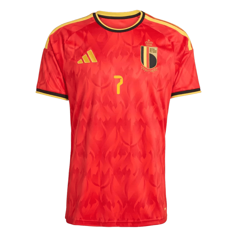 Belgium DE BRUYNE #7 Home World Cup 2026 Jersey Red Men's