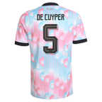Belgium DE CUYPER #5 Away World Cup 2026 Jersey Pink & Blue Men's