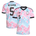 Belgium DE CUYPER #5 Away World Cup 2026 Jersey Pink & Blue Men's