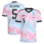 Belgium DE CUYPER #5 Away World Cup 2026 Jersey Pink & Blue Men's