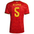Belgium DE CUYPER #5 Home World Cup 2026 Jersey Red Men's