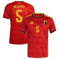 Belgium DE CUYPER #5 Home World Cup 2026 Jersey Red Men's