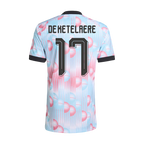 Belgium DE KETELAERE #17 Away World Cup 2026 Jersey Pink & Blue Men's