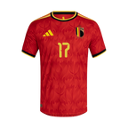 Belgium DE KETELAERE #17 Home World Cup 2026 Jersey Red Men's