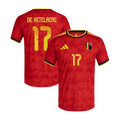 Belgium DE KETELAERE #17 Home World Cup 2026 Jersey Red Men's