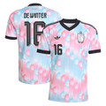 Belgium DE WINTER #16 Away World Cup 2026 Jersey Pink & Blue Men's