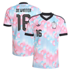 Belgium DE WINTER #16 Away World Cup 2026 Jersey Pink & Blue Men's