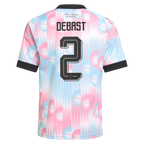 Belgium DEBAST #2 Away World Cup 2026 Jersey Pink & Blue Men's