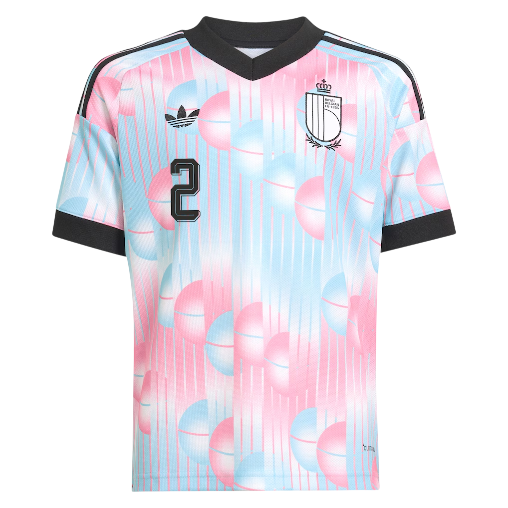 Belgium DEBAST #2 Away World Cup 2026 Jersey Pink & Blue Men's