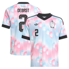 Belgium DEBAST #2 Away World Cup 2026 Jersey Pink & Blue Men's