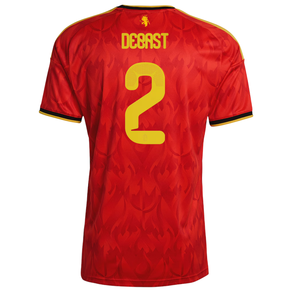 Belgium DEBAST #2 Home World Cup 2026 Jersey Red Men's