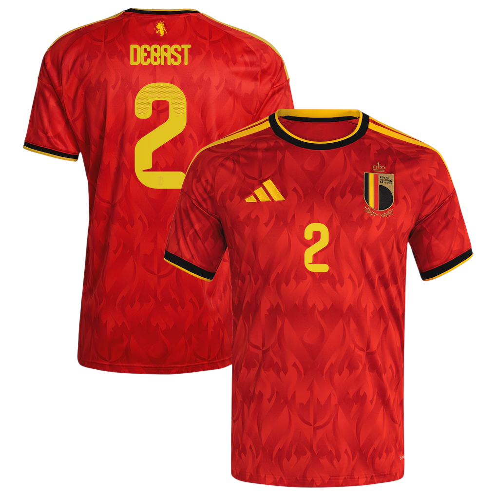 Belgium DEBAST #2 Home World Cup 2026 Jersey Red Men's