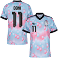 Belgium DOKU #11 Away World Cup 2026 Jersey Pink & Blue Men's