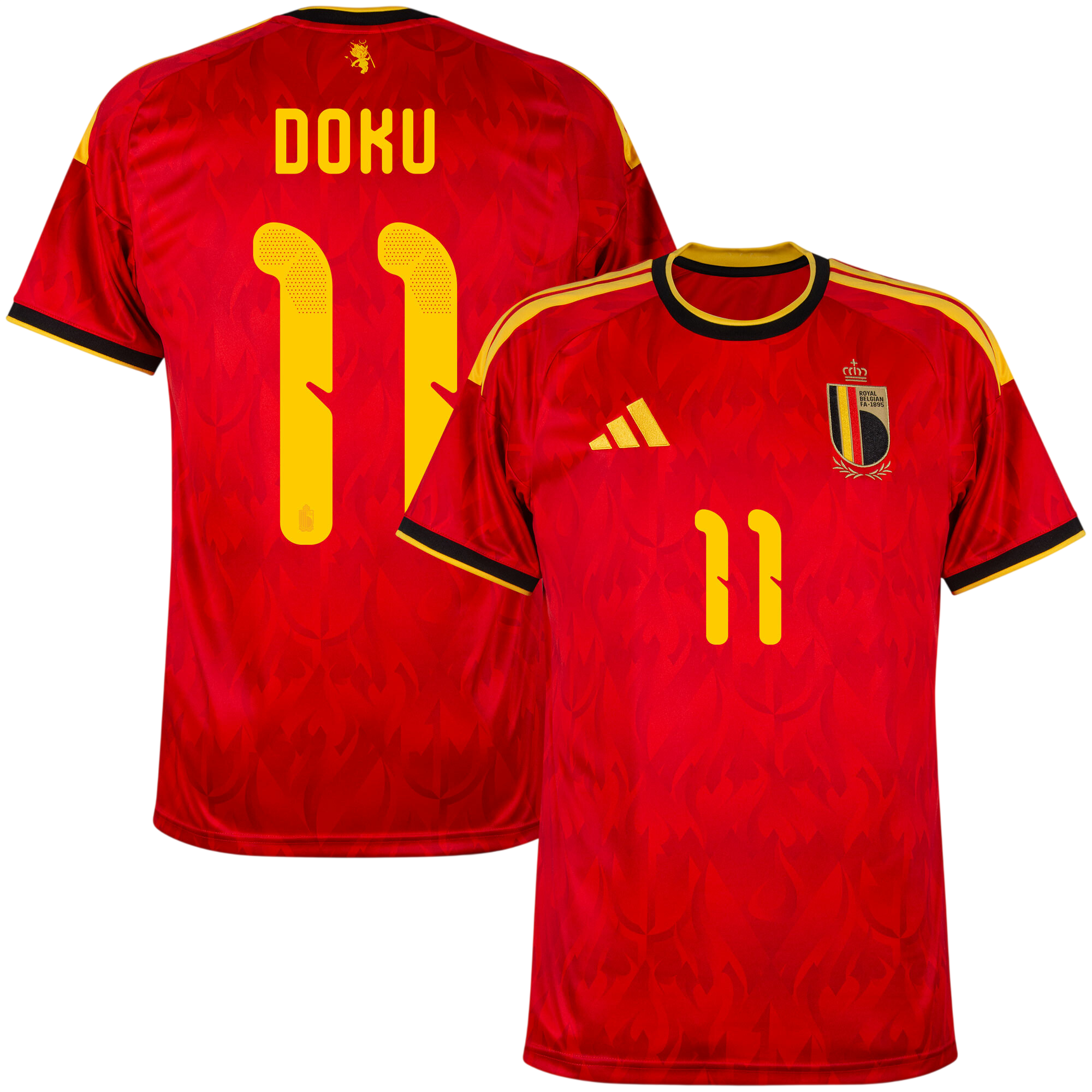Belgium DOKU #11 Home World Cup 2026 Jersey Red Men's