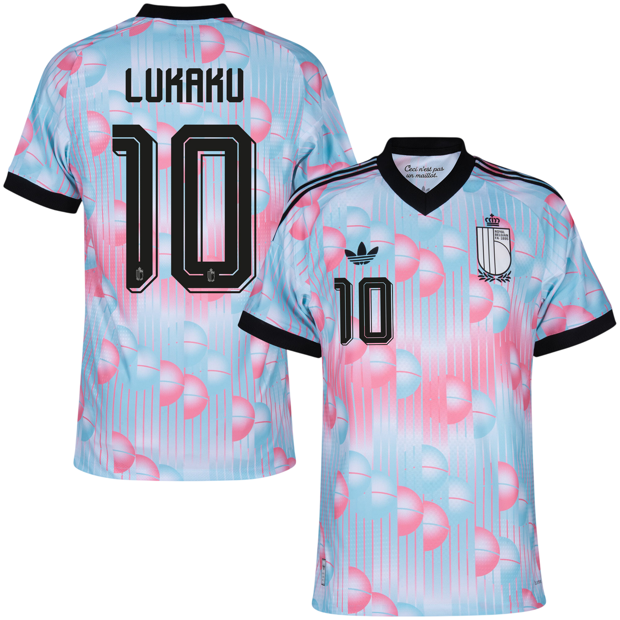 Belgium LUKAKU #10 Away World Cup 2026 Jersey Pink & Blue Men's