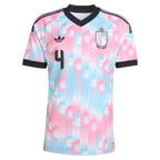 Belgium MECHELE #4 Away World Cup 2026 Jersey Pink & Blue Men's