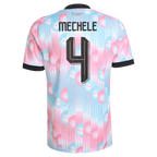 Belgium MECHELE #4 Away World Cup 2026 Jersey Pink & Blue Men's
