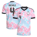 Belgium MECHELE #4 Away World Cup 2026 Jersey Pink & Blue Men's