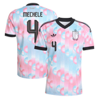 Belgium MECHELE #4 Away World Cup 2026 Jersey Pink & Blue Men's