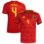 Belgium MECHELE #4 Home World Cup 2026 Jersey Red Men's