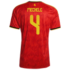 Belgium MECHELE #4 Home World Cup 2026 Jersey Red Men's