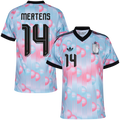 Belgium MERTENS #14 Away World Cup 2026 Jersey Pink & Blue Men's