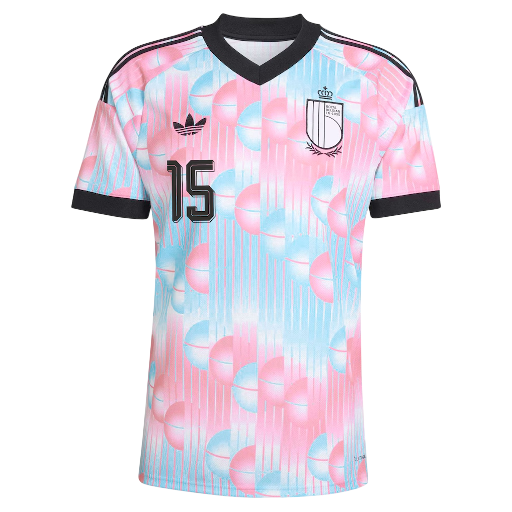 Belgium MEUNIER #15 Away World Cup 2026 Jersey Pink & Blue Men's