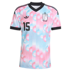 Belgium MEUNIER #15 Away World Cup 2026 Jersey Pink & Blue Men's