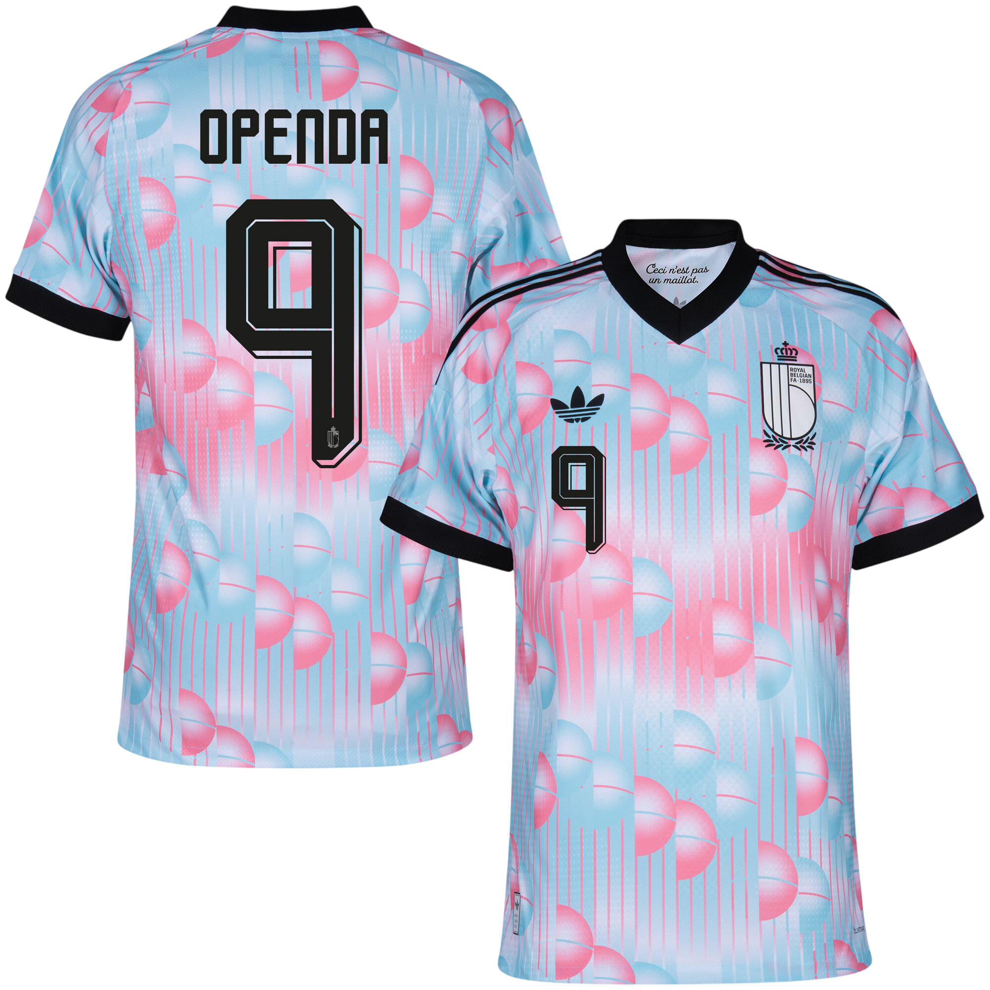 Belgium OPENDA #9 Away World Cup 2026 Jersey Pink & Blue Men's