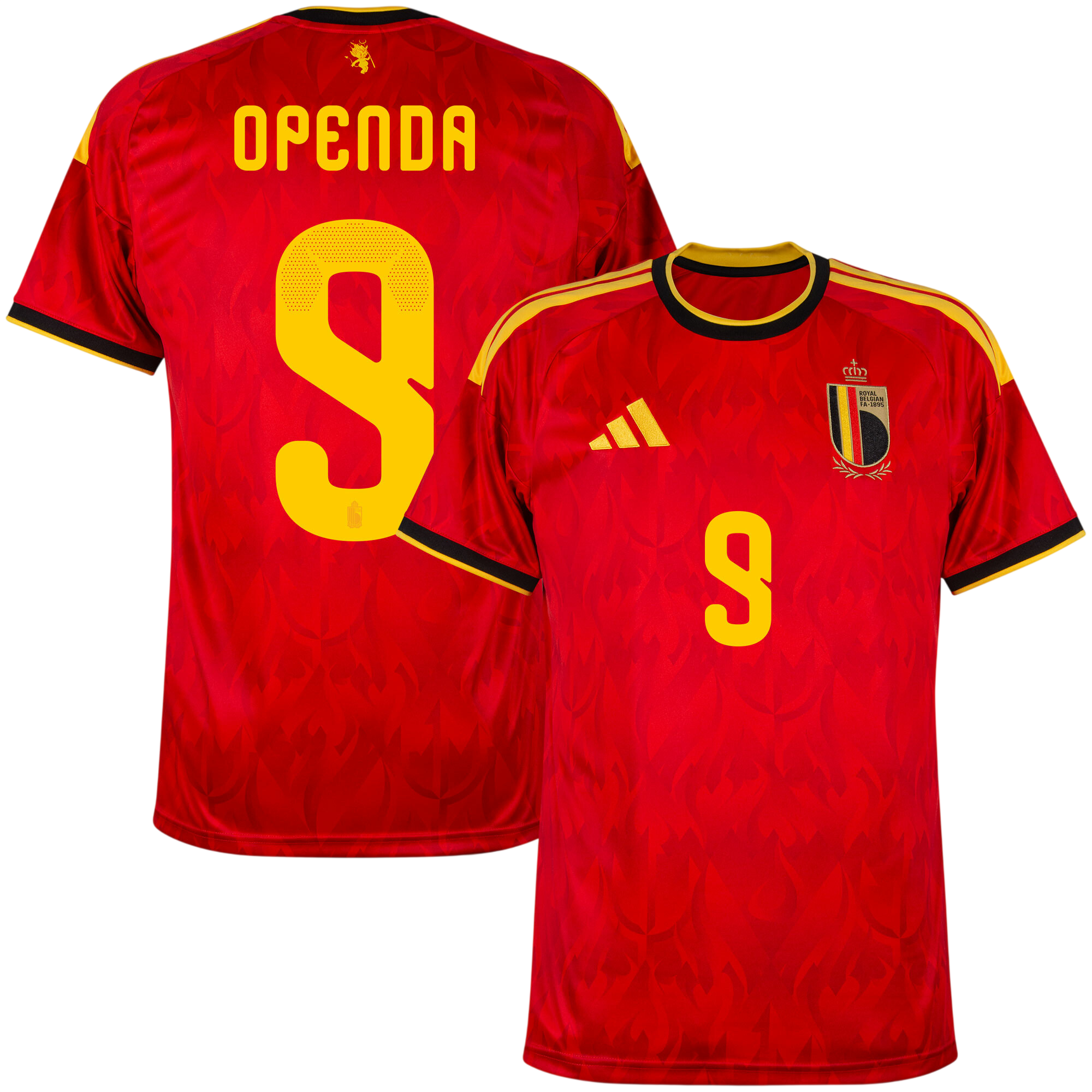 Belgium OPENDA #9 Home World Cup 2026 Jersey Red Men's