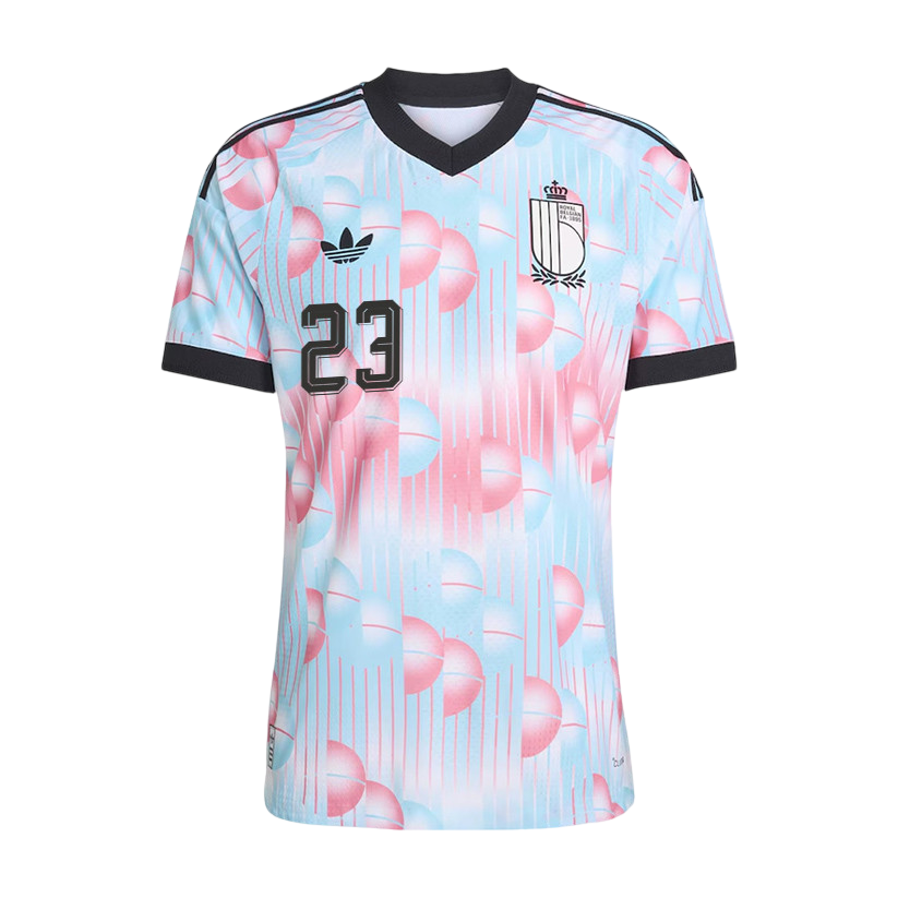 Belgium RASKIN #23 Away World Cup 2026 Jersey Pink & Blue Men's