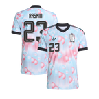 Belgium RASKIN #23 Away World Cup 2026 Jersey Pink & Blue Men's