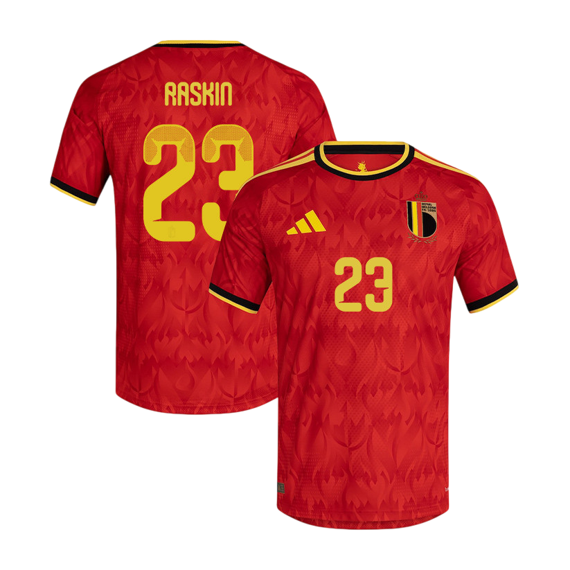 Belgium RASKIN #23 Home World Cup 2026 Jersey Red Men's