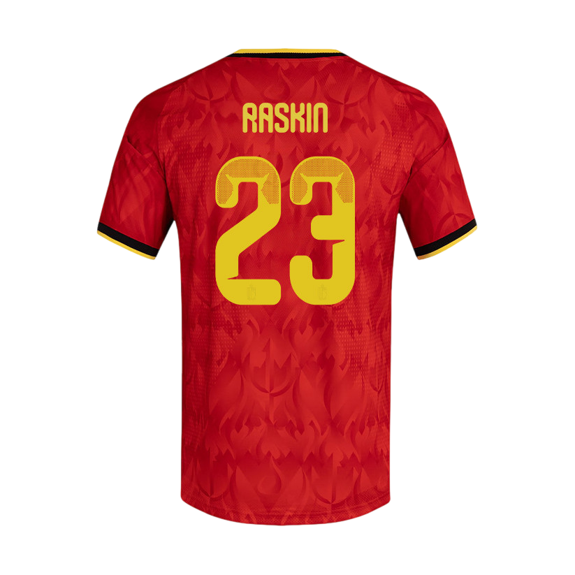 Belgium RASKIN #23 Home World Cup 2026 Jersey Red Men's