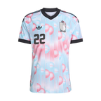 Belgium SAELEMAEKERS #22 Away World Cup 2026 Jersey Pink & Blue Men's