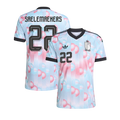 Belgium SAELEMAEKERS #22 Away World Cup 2026 Jersey Pink & Blue Men's