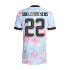 Belgium SAELEMAEKERS #22 Away World Cup 2026 Jersey Pink & Blue Men's
