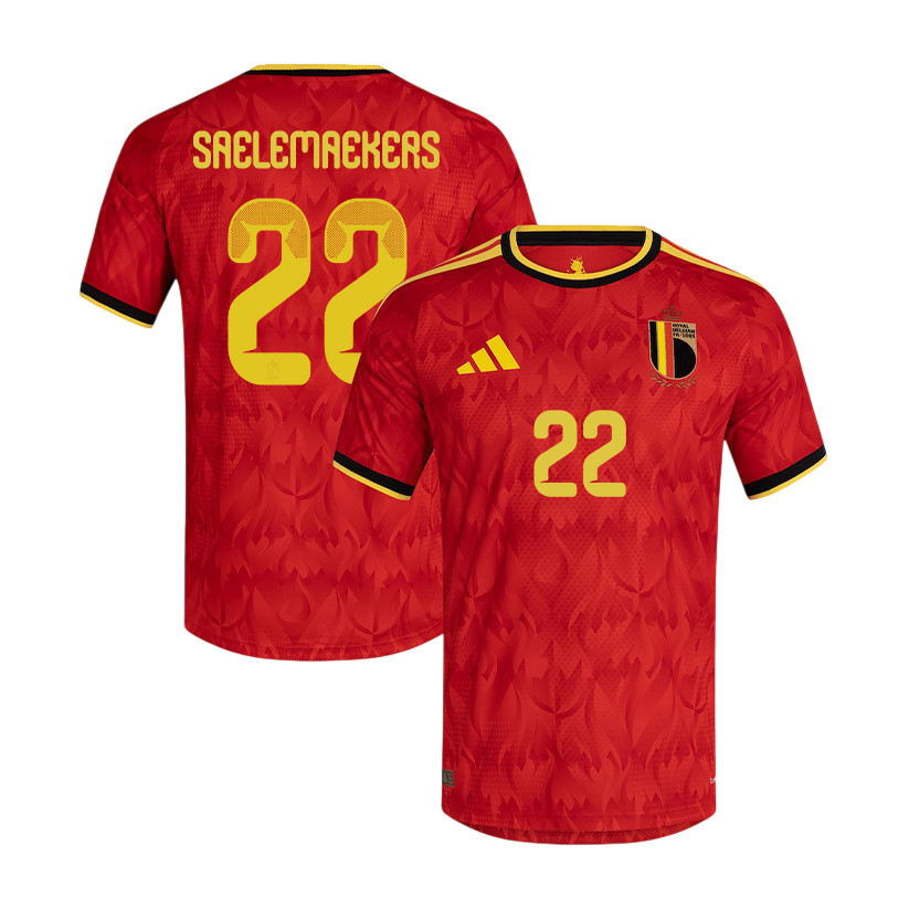 Belgium SAELEMAEKERS #22 Home World Cup 2026 Jersey Red Men's