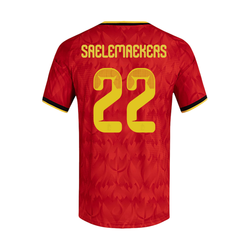 Belgium SAELEMAEKERS #22 Home World Cup 2026 Jersey Red Men's